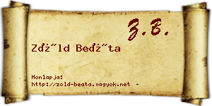 Zöld Beáta névjegykártya